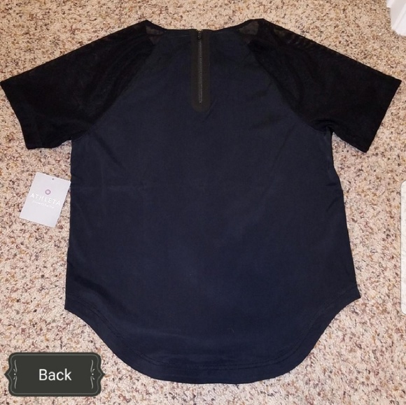 100% Leather ATHLETA Grid Tblk Top - Picture 3 of 5